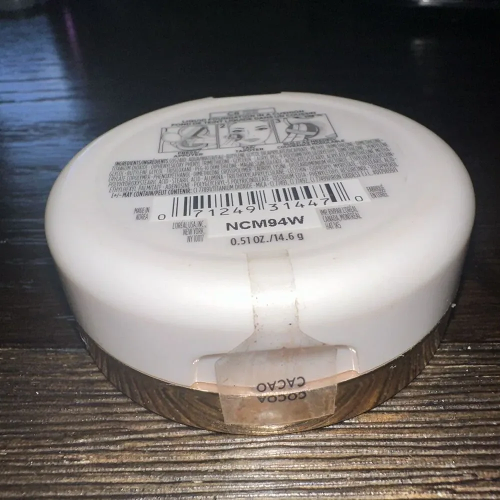 L'Oreal True Match Lumi Cushion Foundation C8 Cocoa Dewy Liquid Makeup Full Size